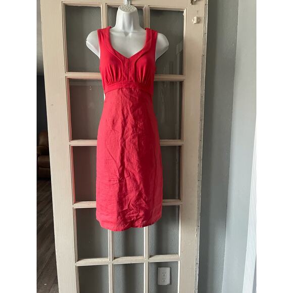 Boden LINEN & JERSEY DRESS - Picture 2 of 9